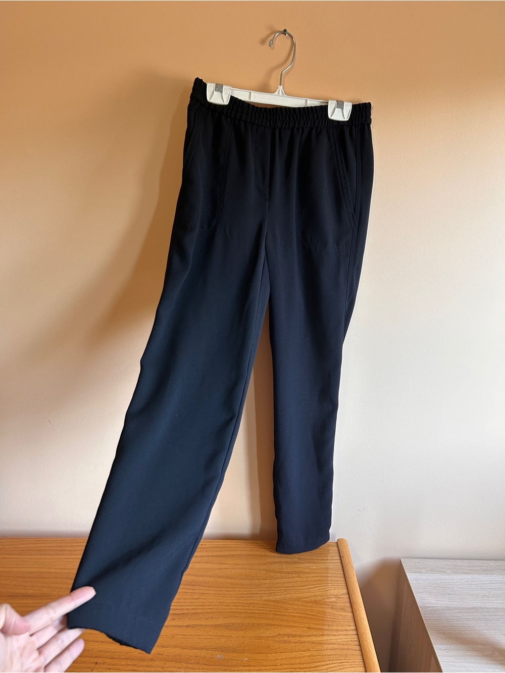 Classic Black Women's High-Rise Tapered Pants - 2